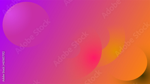 Sunset twilight gradient background with artistic geometric circles fading