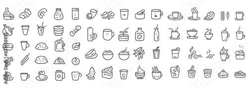 Food and drink icon collection  breakfast  delicious  nutritious  editable and resizable vector icons