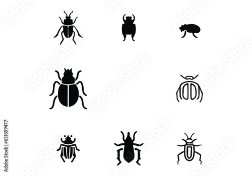 beautiful and amazing minimal black Ambrosia Beetle logo design illustration-01.eps