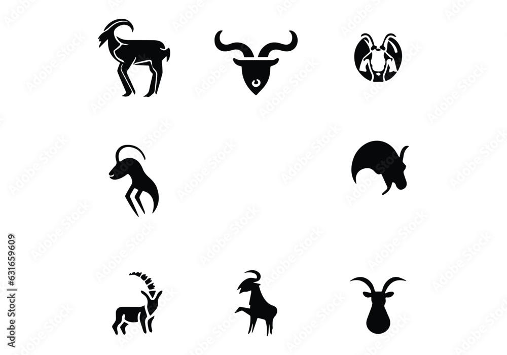 minimal Alpine Goat logo design illustration.eps minimal Alpine Goat logo design illustration.eps