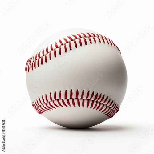 Baseball Ball Isolated on White Background. Generative ai