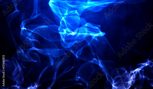 3D abstract digital technology blue light on blue gradient background.