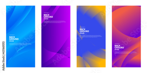 Vector colorful abstract fluid geometric gradient background