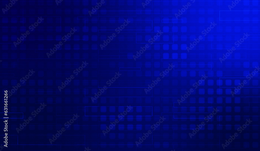 3D abstract digital technology blue light particles on blue background. 3D abstract digital technology blue light particles on blue background.