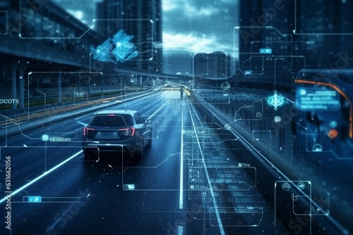 Overlay vehicle tracking system advanced traffic management intelligent transportation © Tazzi Art