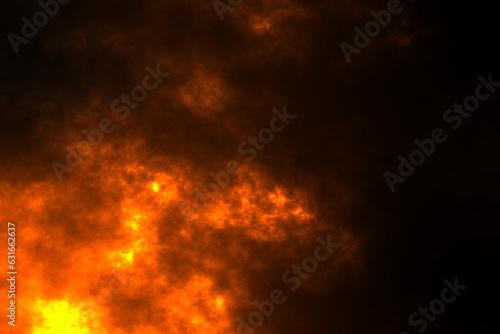 Burning orange sparks rise from fire ,Fire Particles on red background.