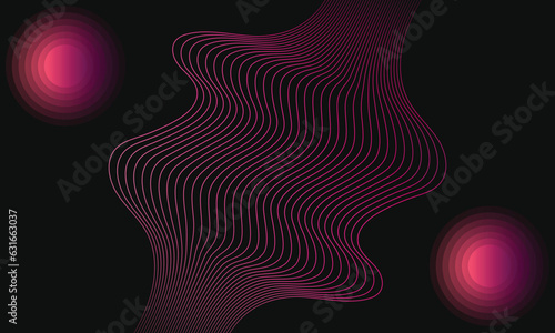 Modern abstract gray gradation background with realistic 3d circle shading pattern radio frequency