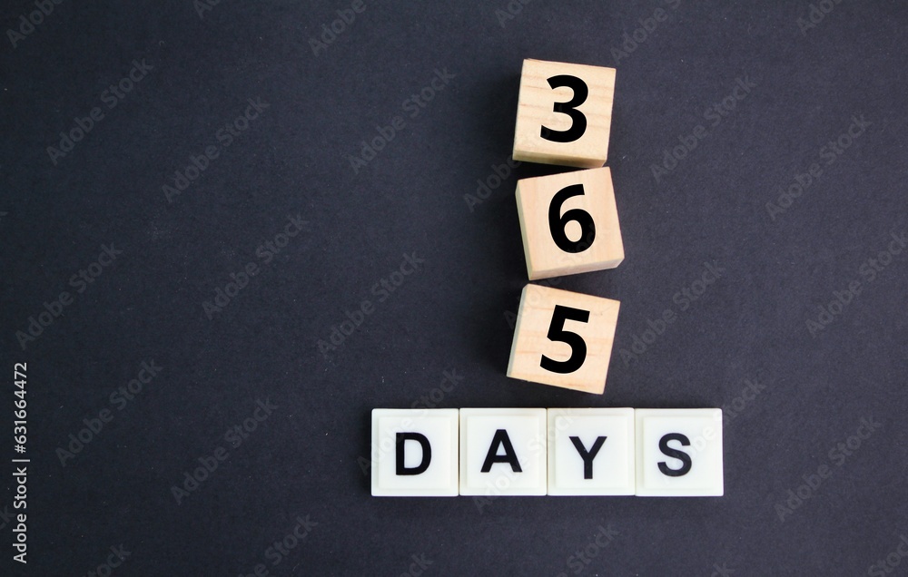 letters of the alphabet with words or numbers 365 days. day of the year