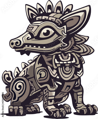 Animal mythology cartoon isolated on ancient style