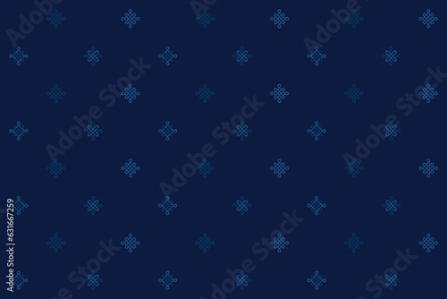 Celtic knots seamless Pattern. Abstract Irish knots,light and ocean blue elements on navy blue background. For textile masculine male shirt fabric covers packaging and gift wrap. Vector illustration