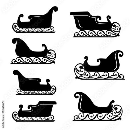 set of santa carriage