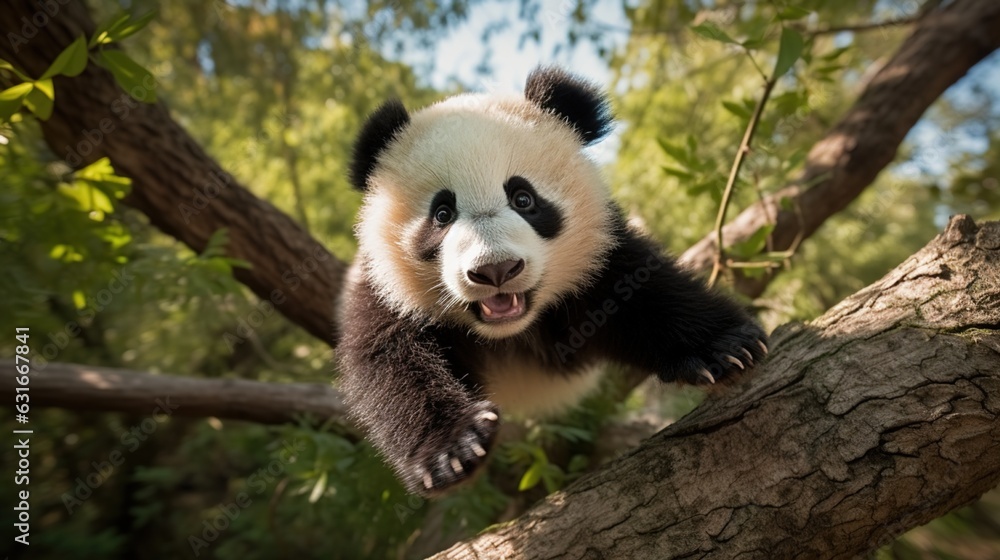 Obraz premium Unique Charm: Adorable Pandas