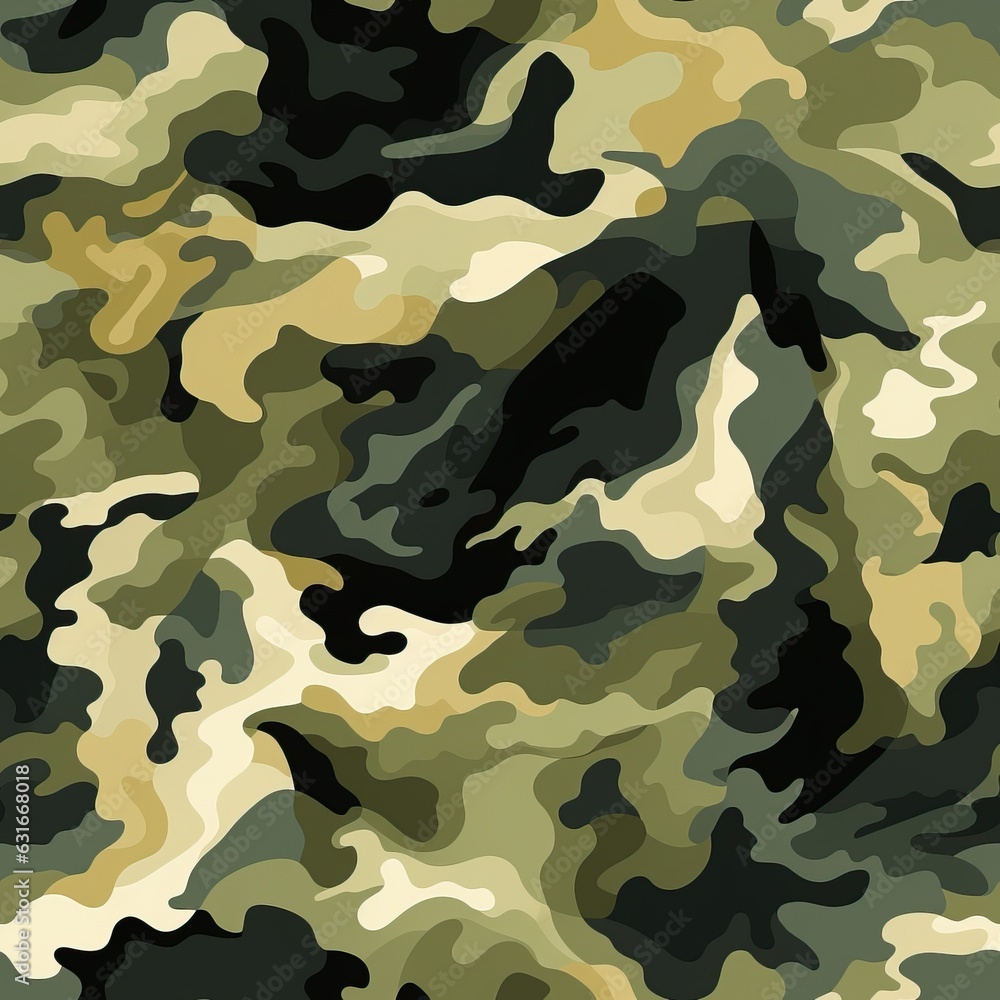 Fototapeta premium military camouflage background in khaki greens and browns , generative ai