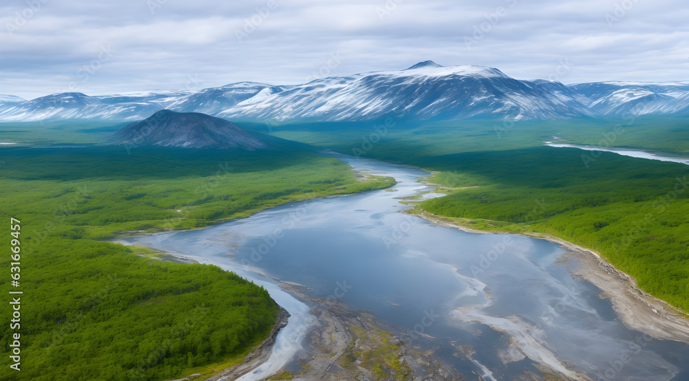 River canyon landscape in Sweden Abisko national park travel aerial view wilderness nature moody scenery.jpg
