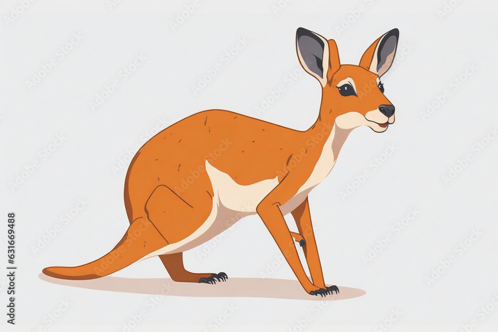 Illustration of kangaroo cartoon vector design Illustration of kangaroo cartoon vector design