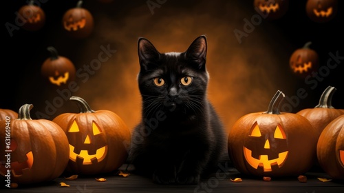 photo of a cat with glowing eyes to commemorate Halloween © For