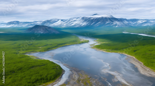River canyon landscape in Sweden Abisko national park travel aerial view wilderness nature moody scenery.jpg 