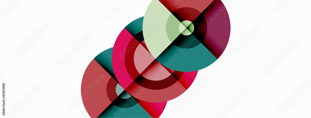 Circles with shadows trendy minimal geometric composition abstract background Circles with shadows trendy minimal geometric composition abstract background