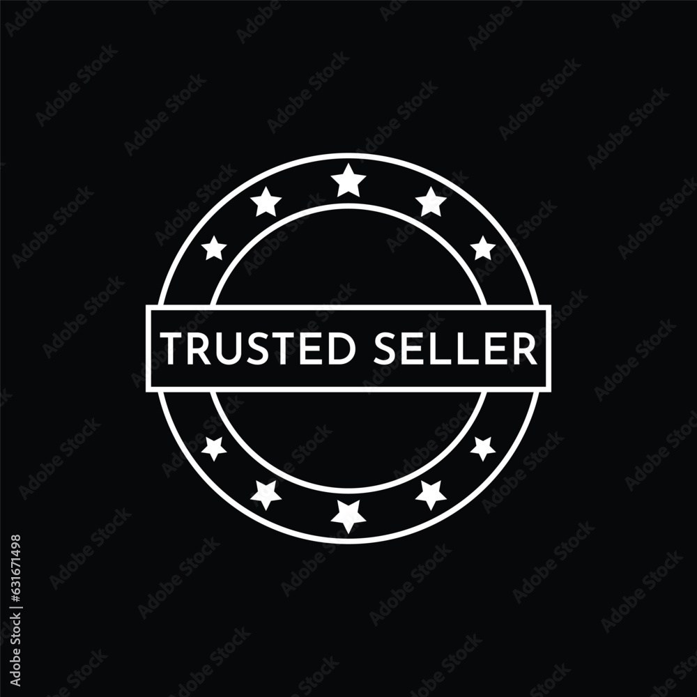 Fototapeta premium Trusted Seller Stamp Icon Logo Design