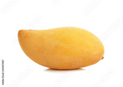Ripe yellow mango isolate on white background