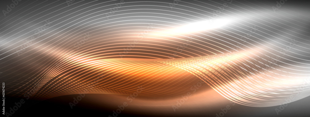 Glowing neon wave abstract background - vibrant, luminescent waves pulsate in a captivating and electrifying display Glowing neon wave abstract background - vibrant, luminescent waves pulsate in a captivating and electrifying display