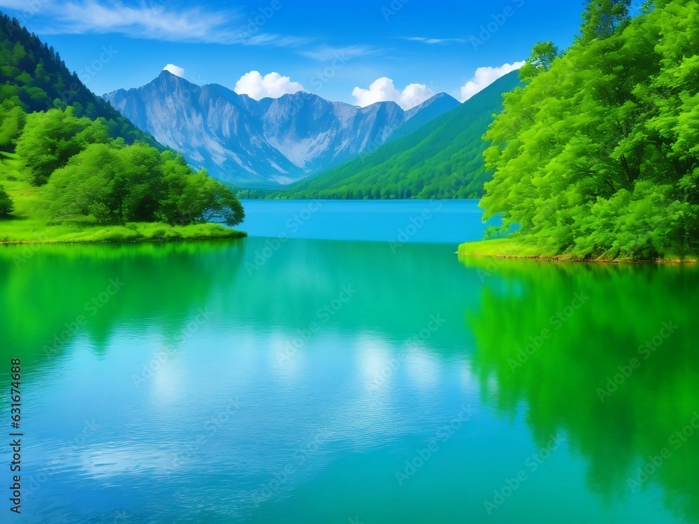 Beautiful Lake and Mountains