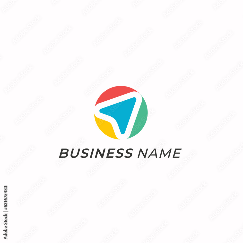 design logo combine mark location and circle