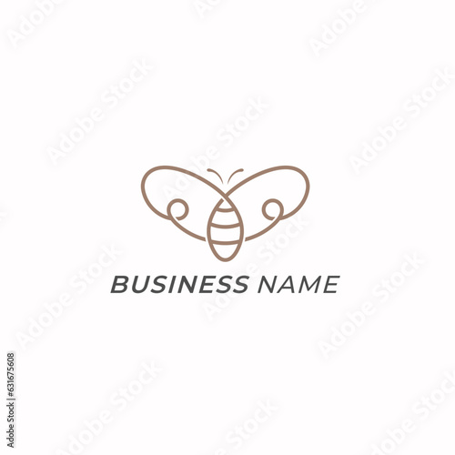 design logo creative line and bee