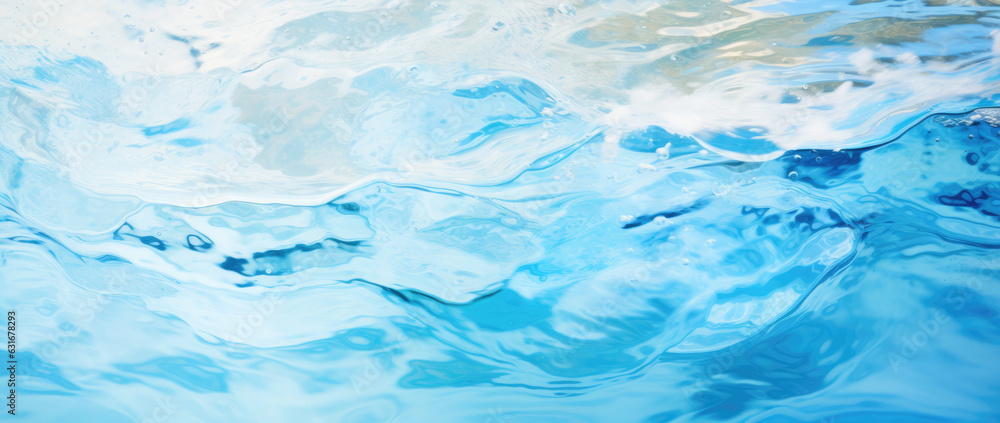 transparent blue water flowing texture