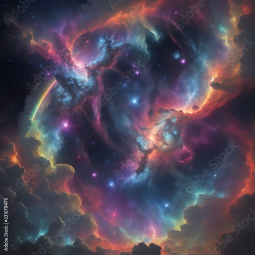 Captivating Cosmic Odyssey Beautiful Outer Space Background Wallpaper Illustration. AI Generative