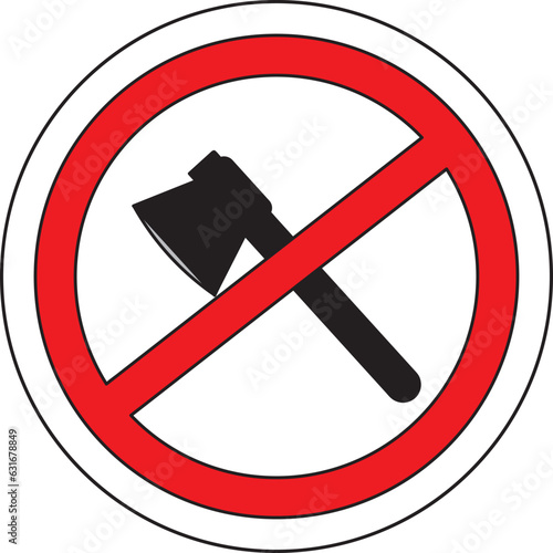 Stop deforestation icon vector