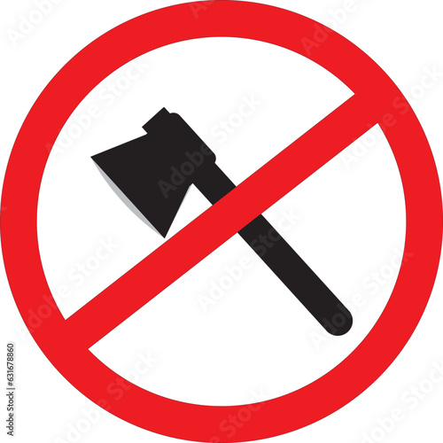 Stop deforestation icon vector