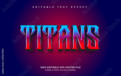 The Titans editable text effect template