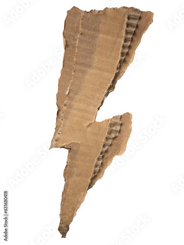 Tablou pe pânză Lightning-shaped cardboard paper