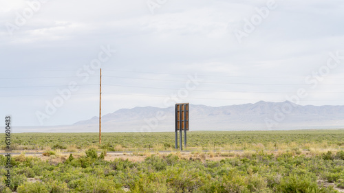 Roadsign in field