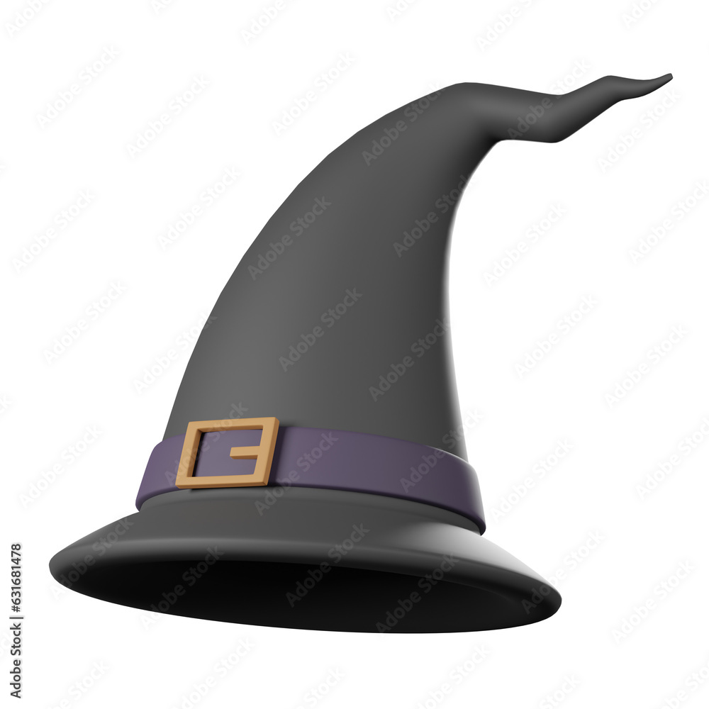 3D render Witch hat for Halloween festival 3D render Witch hat for Halloween festival
