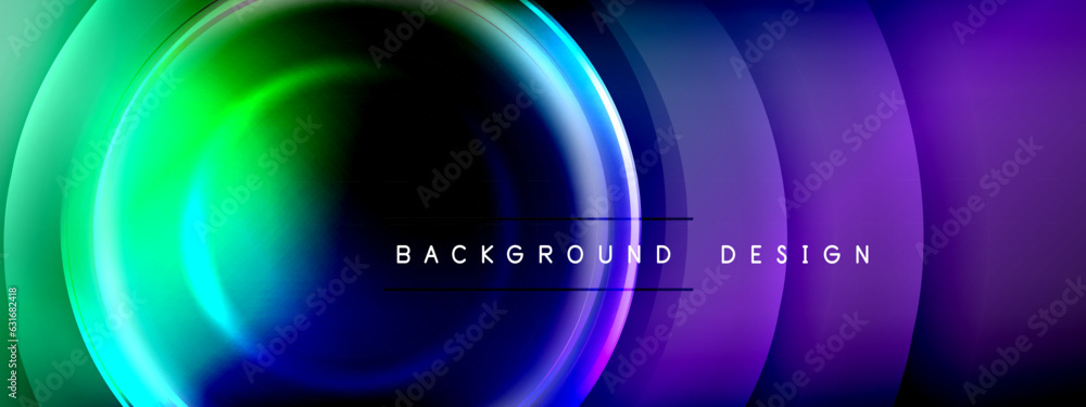 Circles lines and bubbles on bright glowing effect gradient with light and shadow effects. Dynamic interplay of light, shadow and depth. Futuristic and rhythmic technology design Circles lines and bubbles on bright glowing effect gradient with light and shadow effects. Dynamic interplay of light, shadow and depth. Futuristic and rhythmic technology design