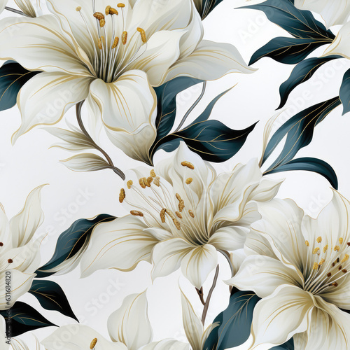 Seamless Roses Textile floral flower texture patterns for fabric digital print. Generative AI