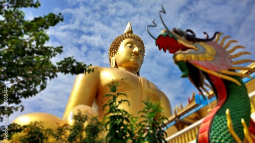 Obraz na plátně The Great Buddha ati Wat Muang temple  (Ang Thong Province, Thailand)