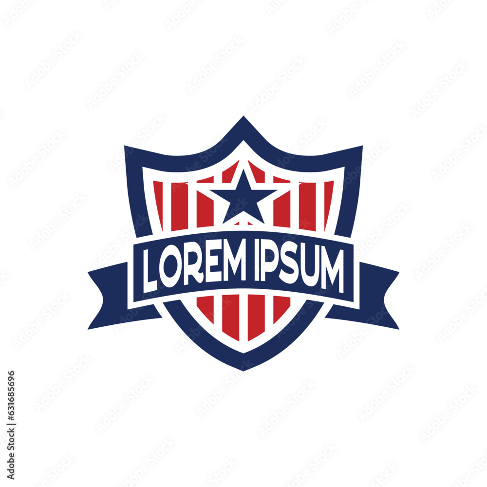 American emblem logo design template. editable and ready to use