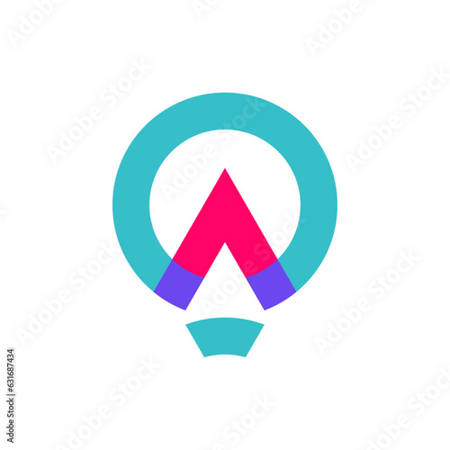 Free Download balloon and letter A with modern color logo design. - GFXLoad