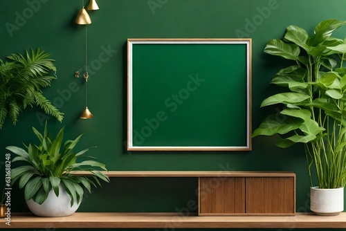 green chalkboard with frame