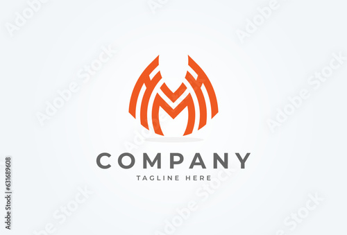 Initial Letter HMH Logo. monogram logo design combination of letters H and M. Flat Vector Logo Design Template. vector illustration photo