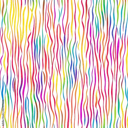 Abstract colored seamless pattern of multicolored lines. AI generated © homeworlds