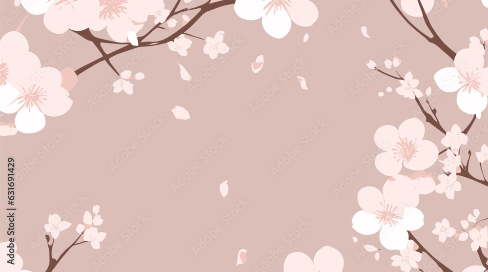 Editable-Customizable Sakura Dreams vector pattern. Graceful cherry blossoms on soft pink canvas. Ideal for stationery, textiles, decor, and more.