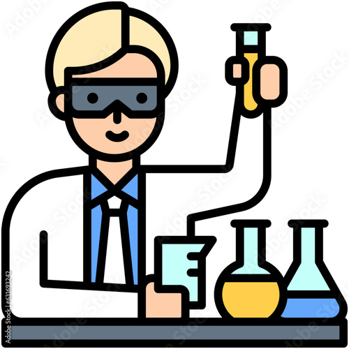 Man researcher icon, An avatar that is related to education