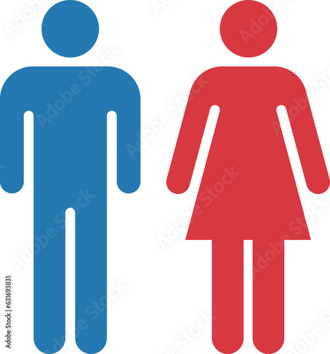 トイレのアイコン（男子トイレ・女子トイレ）toilet icon