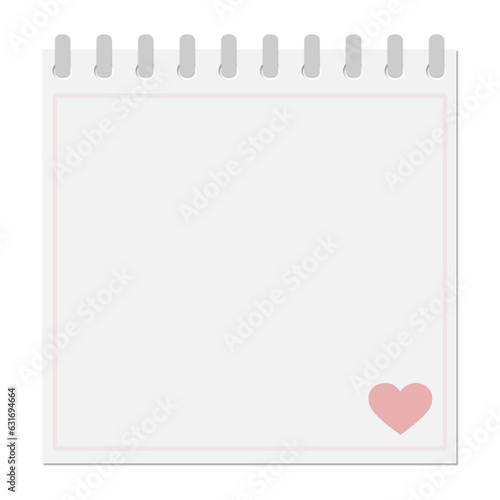 isolated memo pad notebook
