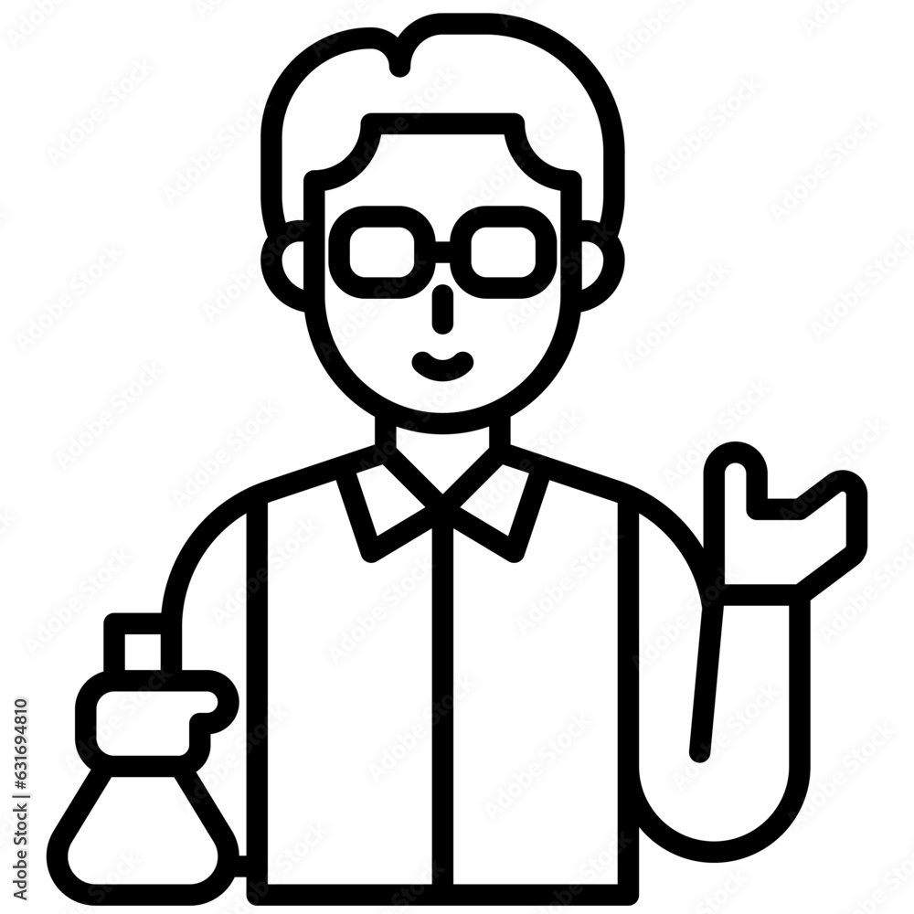 Chemistry teacher icon, An avatar that is related to education Chemistry teacher icon, An avatar that is related to education