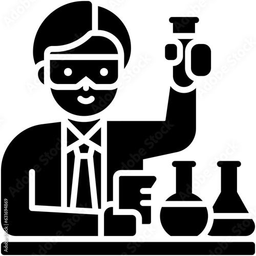 Man researcher icon, An avatar that is related to education